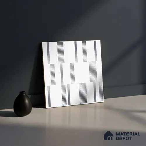 Highlighter Tiles  Tile TL 07251 B Plana 8012 GLM (Silver) 1 ft x 1 ft Ceramic Matte Finish - 9 mm  | 2 mm Spacer is Mandatory